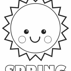 Worthy Coloring Pages Free For Kids Spring Time Home Springtime Popular Print