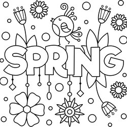 Exceptional Fun Spring Colouring Page Printable Thrifty Tips Royalty