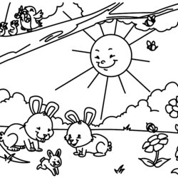 Coloring Pages Spring Springtime Free And Printable
