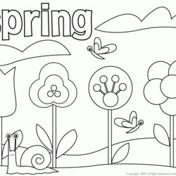 Perfect Springtime Coloring Pages Home Popular