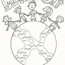 Coloring Pages Printable World Holiday Orig