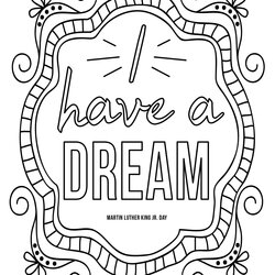 Superb Jr Have Dream Doodle Coloring Page Printable Luther King Meaning Elementary