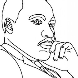 Outstanding American Activist And Civil Rights Leader Dr Martin Luther King Jr In Coloring Pages Drawing Step