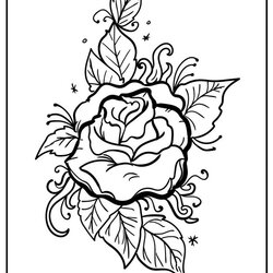 Splendid Rose Coloring Pages Original And Free