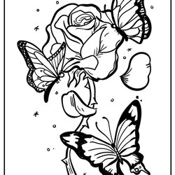 Preeminent Rose Coloring Pages Original And Free Roses Thorns