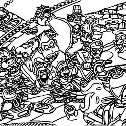 Sublime Nintendo Coloring Pages At Free Download Mario Kart Poster Super Color Force Printable Popular