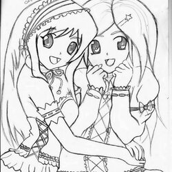 The Highest Quality Two Best Friends Coloring Pages At Free Printable Friend Girls Forever Cute Teens Color