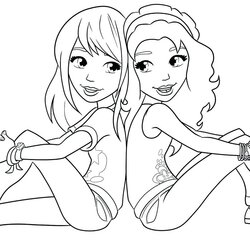 Capital Best Friend Coloring Pages To Print At Free Friends Color Of