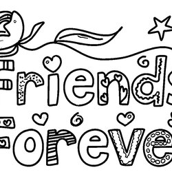 Champion Best Friend Coloring Pages At Free Printable Friends Forever Drawing Words Two Friendship Designs