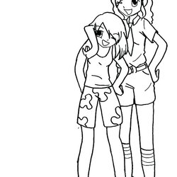 Fantastic Best Friend Coloring Pages For Girls At Free Friends Two Taking Drawing Forever Whenever Color