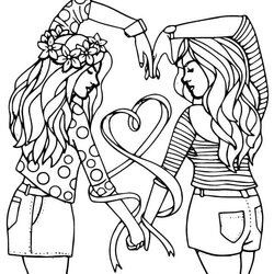 Wonderful Best Friends Coloring Page Free Printable Pages For Kids