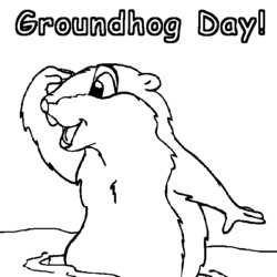 Exceptional Groundhog Day Coloring Pages Disney Ground Kids February Worksheets Clip Happy Hog Groundhogs