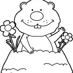 Groundhog Coloring Pages Best For Kids Hog Happy Ground Printable Color Print Day