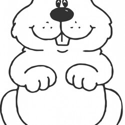 Cool Groundhog Coloring Page At Free Printable Outline Ground Pages Hog Color Preschool Small Kids Drawing