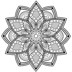 Superlative Mandala From Free Coloring Books For Adults Mandalas Adult Book Pages Printable