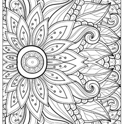 Completed Adult Coloring Pages At Free Printable Awesome Color Print
