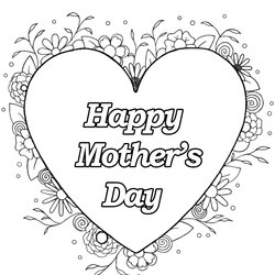 Matchless Mother Day Adult Coloring Pages Father Mothers Heart Flowers Fathers