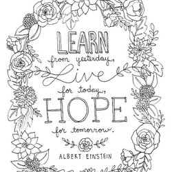 Sterling Inspirational Quotes Coloring Pages Free Printable Templates
