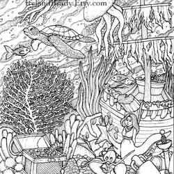 Peerless Coloring Page Printable Color By Number For Adults Free Undersea Difficult Sunken Ship Humming