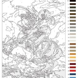 Terrific Best Advanced Color By Number For Free At Coloring Pages Adults