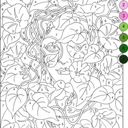 Color By Number Coloring Pages For Adults