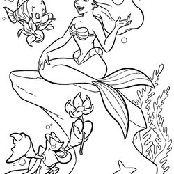 The Highest Quality Little Mermaid Coloring Pages Printable Ariel Colouring Color Fish Sheet Print Disney