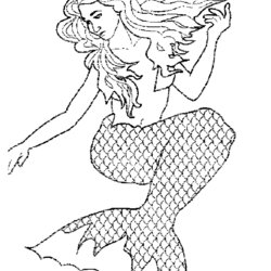 Preeminent Free Printable Mermaid Coloring Pages For Kids Mermaids Adults Adult Outline Fun Template Print