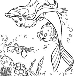 Superb The Little Mermaid Coloring Pages Print And Color Princess Ariel Drawing Disney Cartoon Book Sofia