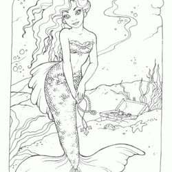 Exceptional Mermaid Printable Coloring Pages Free Home Mermaids Adults Print Book Popular Books