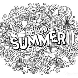 Printable Summer Coloring Pages For Adults Kids Happier Human Homemade Gifts Made Easy Doodle