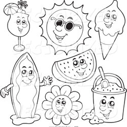 Superlative Summer Colouring Pages For Preschool At Free Coloring Kids Drawing Color Season Fun Printable