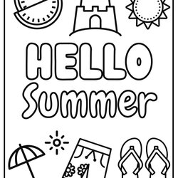 Superior Coloring Pages Summertime Hello Summer Page
