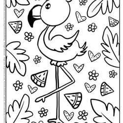 Best Stock Cute Summer Coloring Pages And