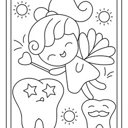 Outstanding Printable Tooth Fairy Coloring Pages