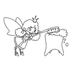 Tooth Fairy Coloring Pages Printable Kids
