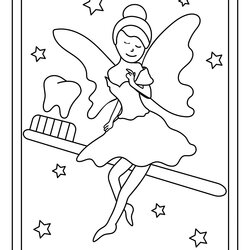 Spiffing Tooth Fairy Printable Coloring Pages
