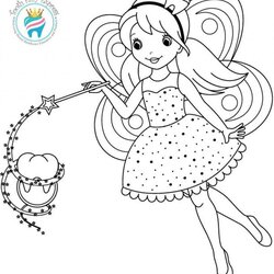 Wizard Tooth Fairy Coloring Page Early Morning Program Ideas Worksheets