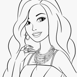 Exceptional Coloring Pages Barbie Free Printable