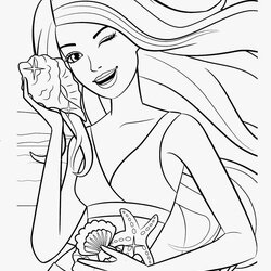 Great Coloring Pages Barbie Free Printable