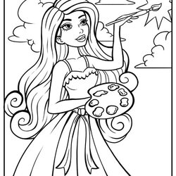 Outstanding Barbie Coloring Pages Free