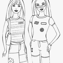 Swell Coloring Pages Barbie Free Printable