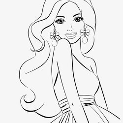 Supreme Coloring Pages Barbie Free Printable