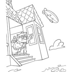 Fantastic Up Coloring Pages Best For Kids Disney Spirit Adventure House Leaving Drawing Alone Printable Color