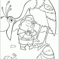 Preeminent Up Coloring Pages Best For Kids Russell Bird And
