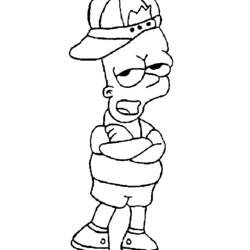 Matchless Simpsons Coloring Pages To Print Out Home Simpson Bart Characters Printable Boo Cartoon Cartoons