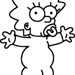 Bart Simpson Coloring Pages At Free Printable Simpsons Maggie Para Cartoon Con Google Sheets Color Print
