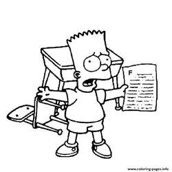 Wizard Bart Simpson Coloring Page Printable Pages Print Color Homer Info