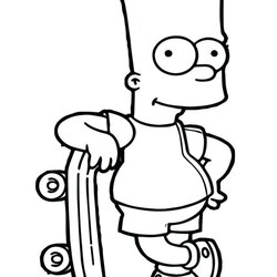 Eminent The Simpsons Coloring Pages For Kids Free And Easy Print Or Bart Homer Grandpa Cartoons Ge