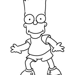 Tremendous Bart Simpson Coloring Pages Home Printable Simpsons Kids Colouring Print Para Cartoon Google