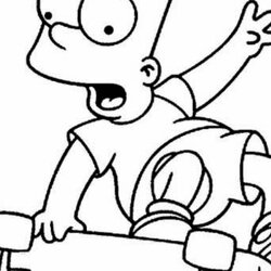 Super Bart Simpson Coloring Pages At Free Printable Drawing Simpsons Colouring Cartoons Halloween Color